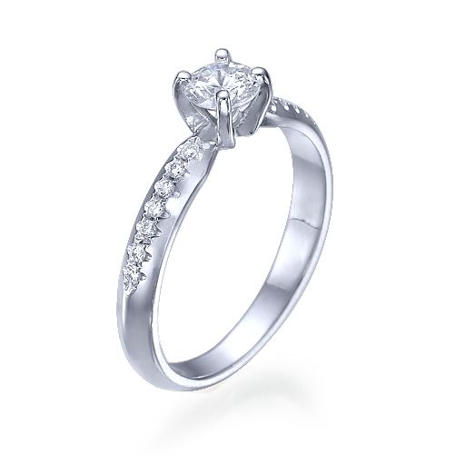 טבעת אירוסין "אלכס" 0.55 קראט יהלומים בעיצוב קלאסי  