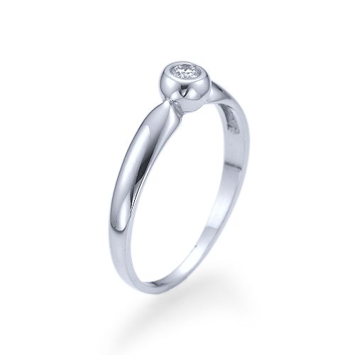 טבעת אירוסין זהב לבן קימברלי 0.11 קראט