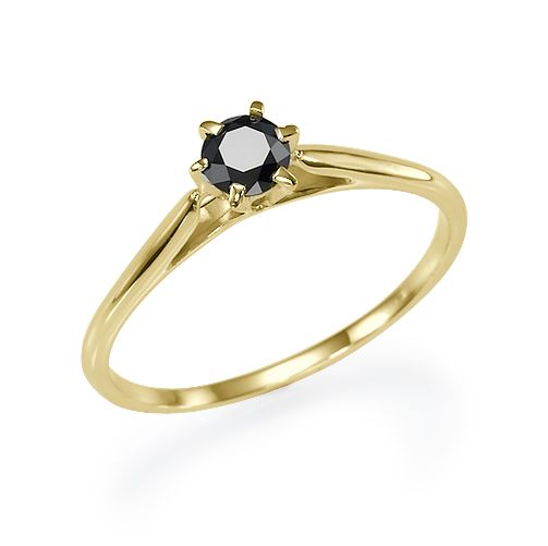 טבעת אירוסין זהב צהוב "סופיה" 0.38 קראט יהלומים