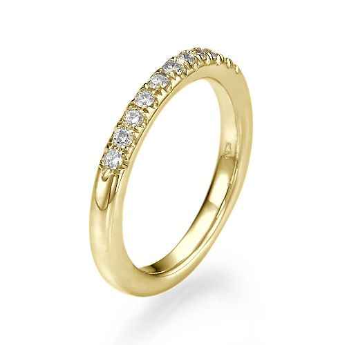טבעת אירוסין זהב צהוב "ניקיטה" בשיבוץ יהלומים 0.25 קראט