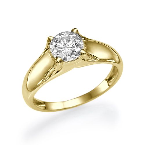 טבעת אירוסין זהב צהוב "מורן" 1.01 קראט בעלת מראה מרשים ויוקרתי