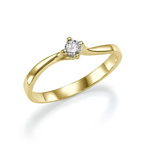 טבעת אירוסין זהב צהוב ג