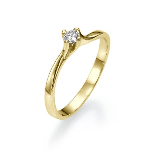 טבעת אירוסין זהב צהוב ג