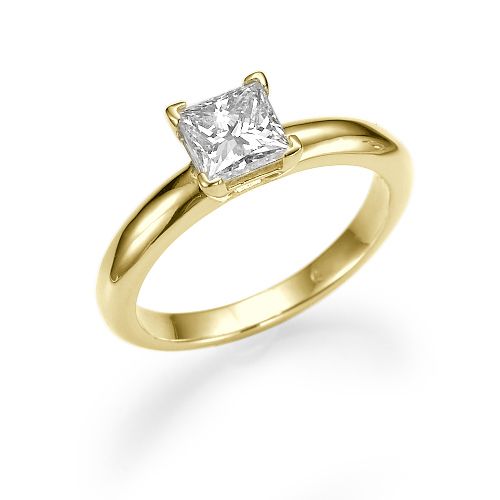 טבעת אירוסין סוליטר זהב צהוב איירין 1.01 קראט בשיבוץ יהלום מרובע