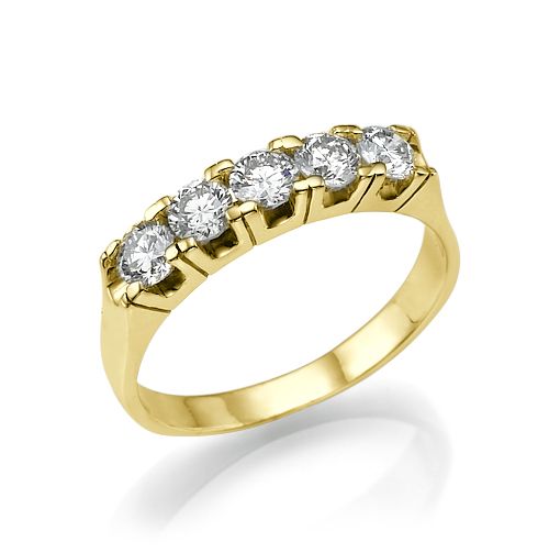 טבעת יהלומים "היילי" 1 קראט בעיצוב קלאסי