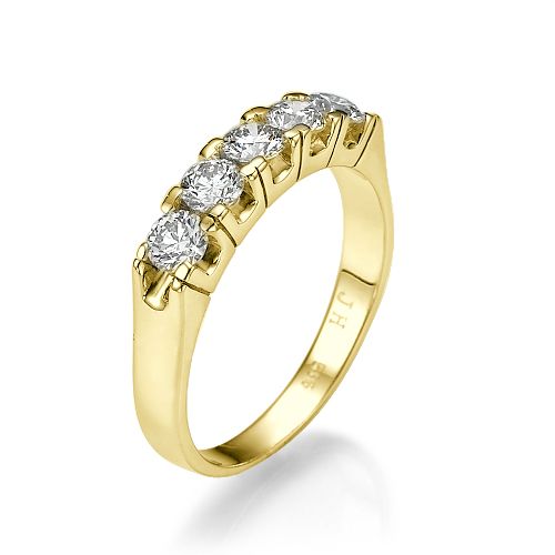 טבעת יהלומים "היילי" 1 קראט בעיצוב קלאסי