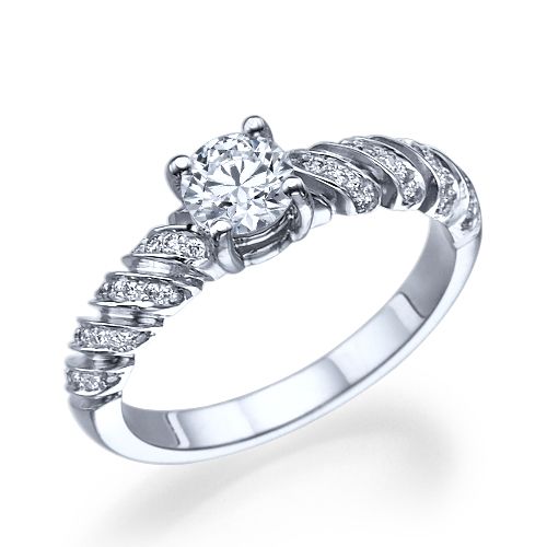 טבעת יהלומים זהב לבן מקולקציית הוינטאג