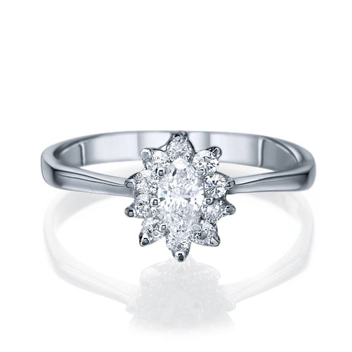 טבעת יהלומים "הנסיכה דיאנה" 0.60 קראט