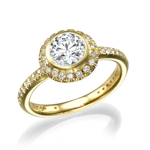 טבעת יהלומים זהב צהוב "אלכסנדרה" 1.82 קראט