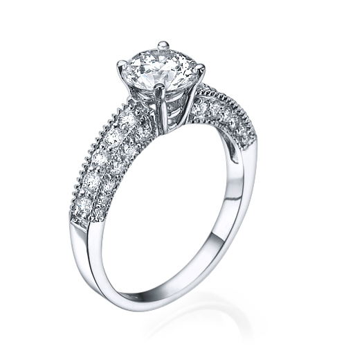 טבעת יהלומים "אווה" בעיצוב וינטאג