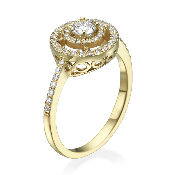 טבעת יהלומים "סשה" 0.75 קראט זהב צהוב