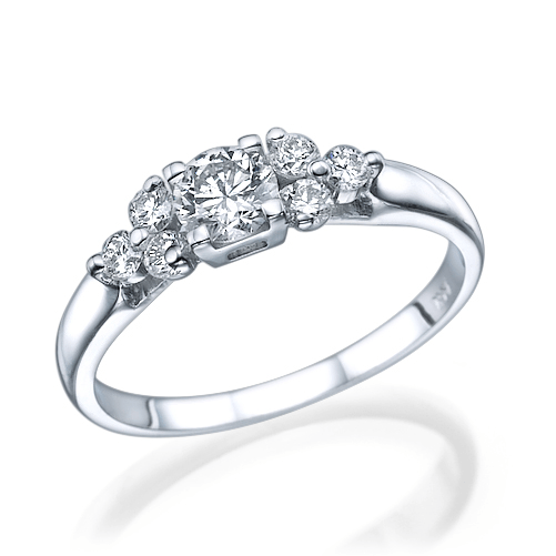 טבעת 3 יהלומים "אן" מרהיבה ומעוצבת