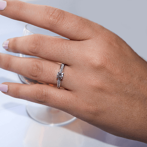 טבעת אירוסין "אלכס" 0.55 קראט יהלומים בעיצוב קלאסי  