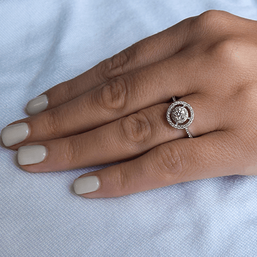 טבעת יהלומים "סשה" 0.75 קראט זהב לבן