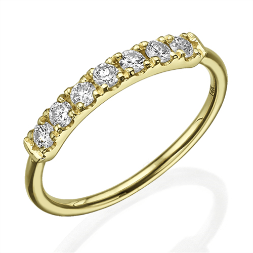 טבעת יהלומים "ננסי" 0.40 קראט זהב צהוב