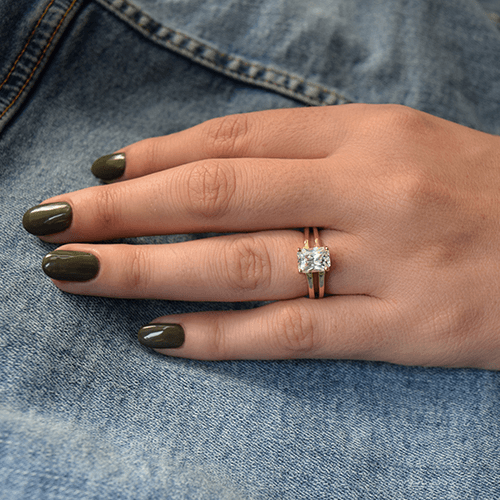 טבעת יהלום "קרולינה" זהב לבן 1.51 קראט
