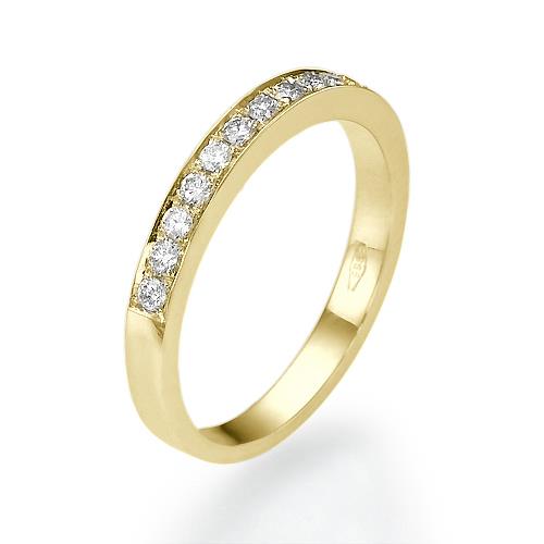 טבעת זהב צהוב "מגי" 0.35 קראט משובצת יהלומים