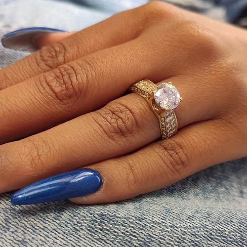 טבעת יהלומים זהב לבן "ביאטריס" 2.51 קראט
